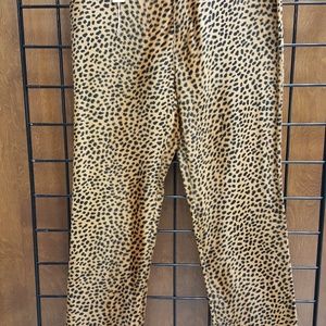 Moschino Jeans Leopard Print Pants NWT Size 8
